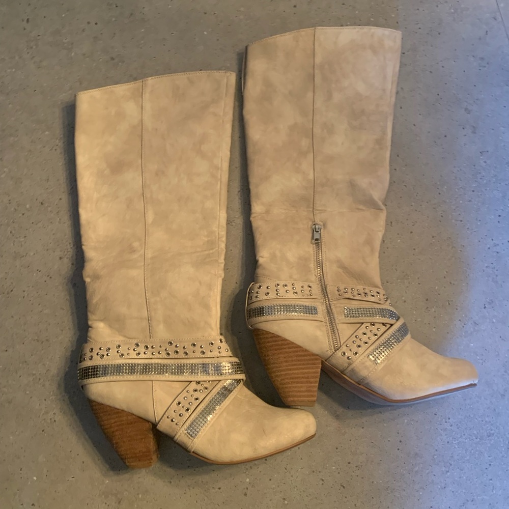 NEVER WORN Knee high tan boots from Buckle